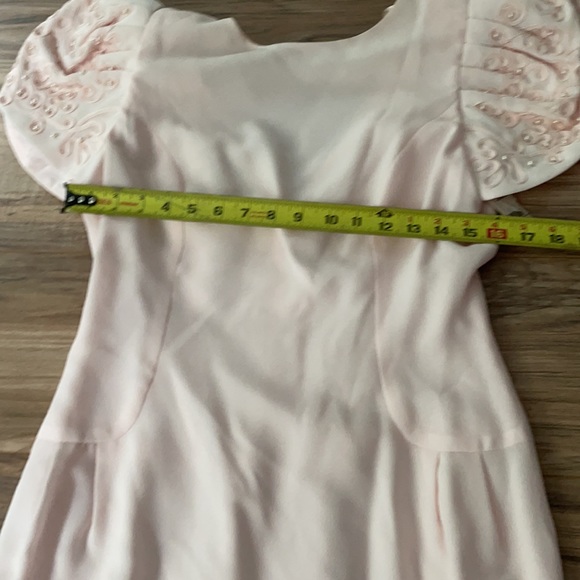 Vintage Morton Myles puff sleeve blush pink dress - Picture 10 of 13